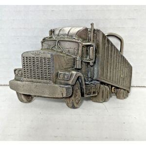 Great American Belt Buckle 3D Semi-Truck TRUCKER Made in USA 1980